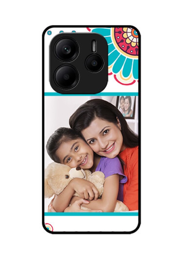 Redmi Note 14 5G Custom Glass Phone CaseFlower Design