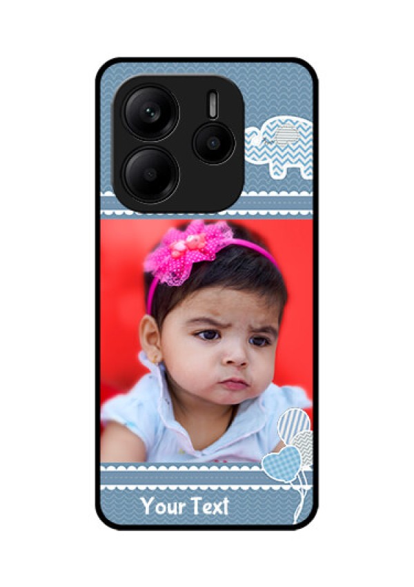 Redmi Note 14 5G Custom Glass Phone CaseWith Kids Pattern Design