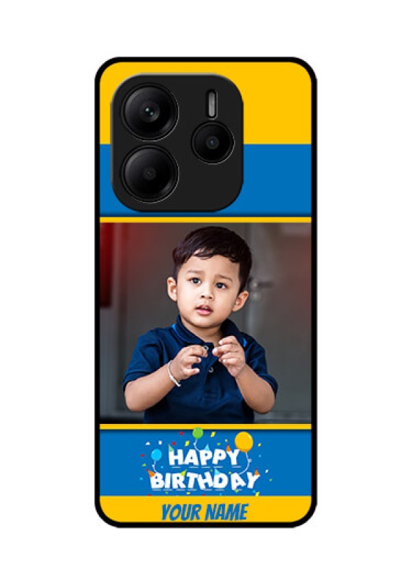 Redmi Note 14 5G Custom Glass Phone CaseBirthday Wishes Design