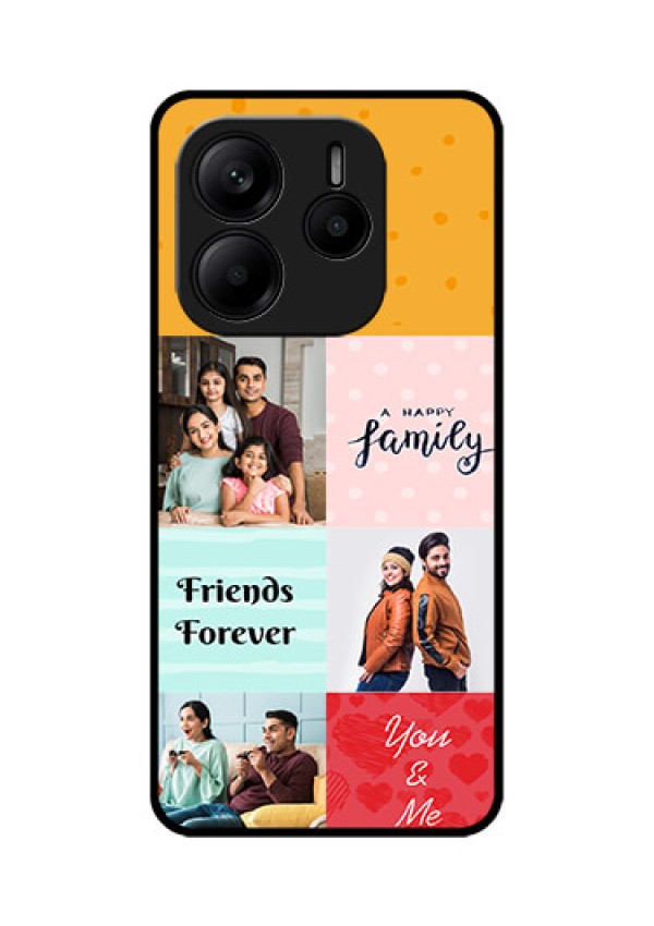 Redmi Note 14 5G Custom Glass Phone CaseImages With Quotes Design