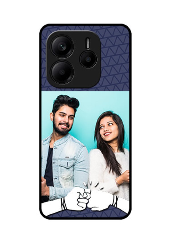 Redmi Note 14 5G Custom Glass Phone CaseWith Best Friends Design