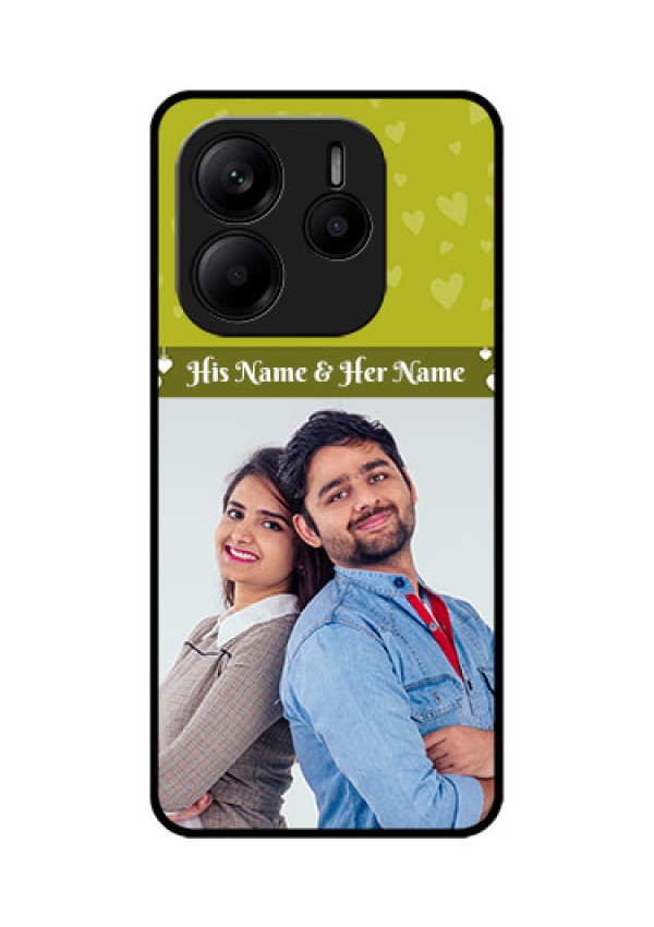 Redmi Note 14 5G Custom Glass Phone CaseYou and Me Heart Design