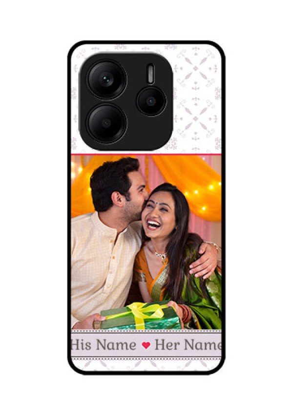 Redmi Note 14 5G Custom Glass Phone CaseWith Photo And Ethnic Design