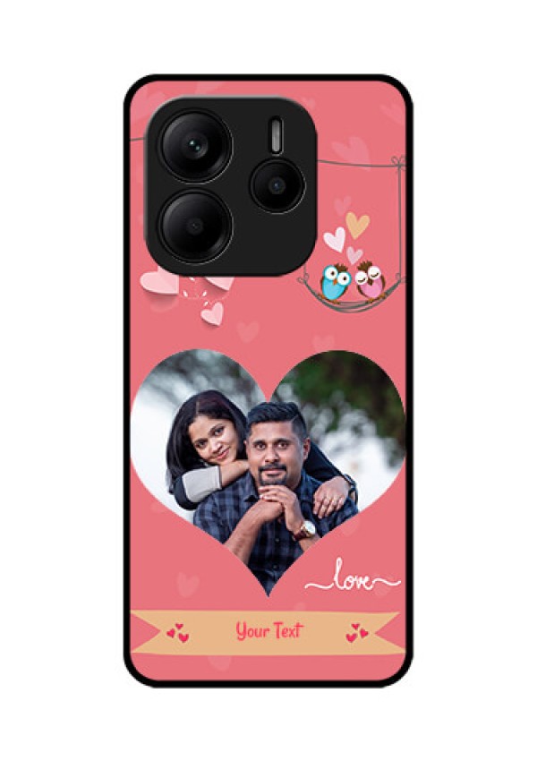 Redmi Note 14 5G Custom Glass Phone CasePeach Color Love Design