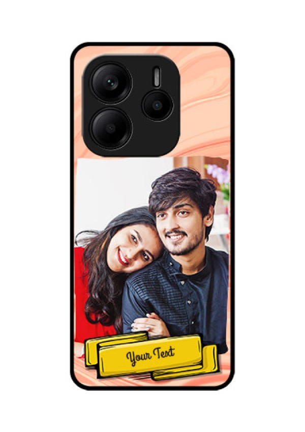 Redmi Note 14 5G Custom Glass Phone CaseMarble Texture Design