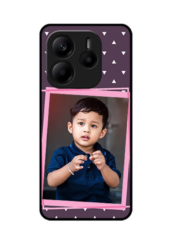 Redmi Note 14 5G Custom Glass Phone CaseTriangle Pattern Dotted Design