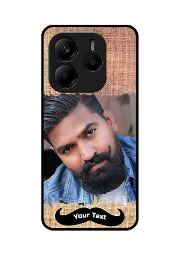 Redmi Note 14 5G Custom Glass Phone CaseWith Texture Design