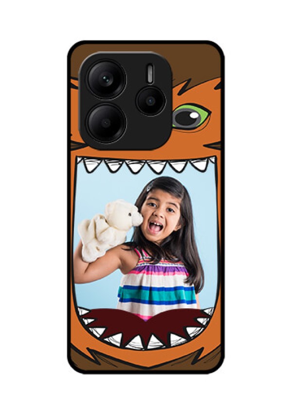 Redmi Note 14 5G Custom Glass Phone CaseOwl Monster Back Case Design