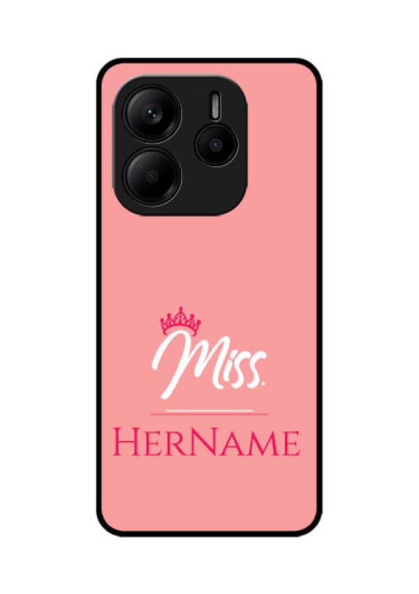 Redmi Note 14 5G Custom Glass Phone CaseMrs With Name Design