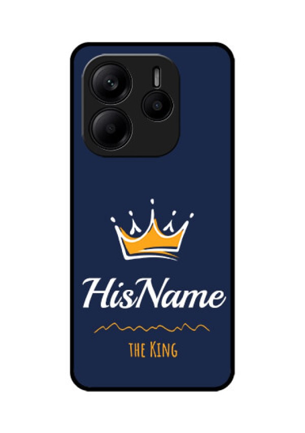 Redmi Note 14 5G Custom Glass Phone CaseKing With Name Design