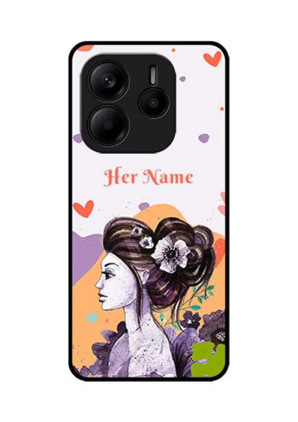 Redmi Note 14 5G Custom Glass Phone CaseWoman And Nature Design