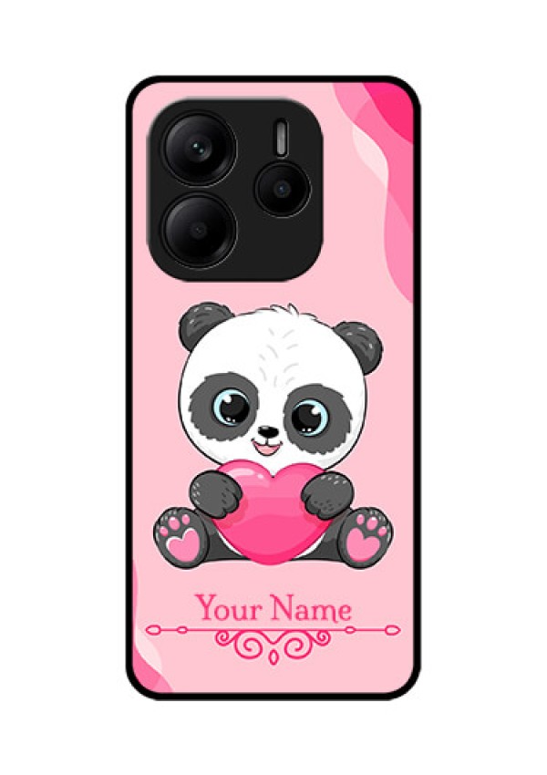 Redmi Note 14 5G Custom Glass Phone CaseCute Panda Design
