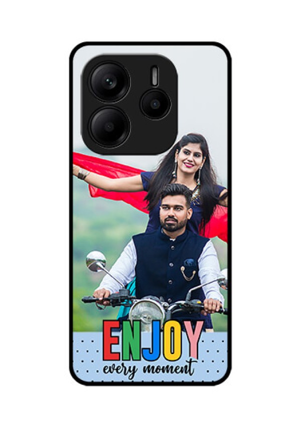 Redmi Note 14 5G Custom Glass Phone CaseEnjoy Every Moment Design
