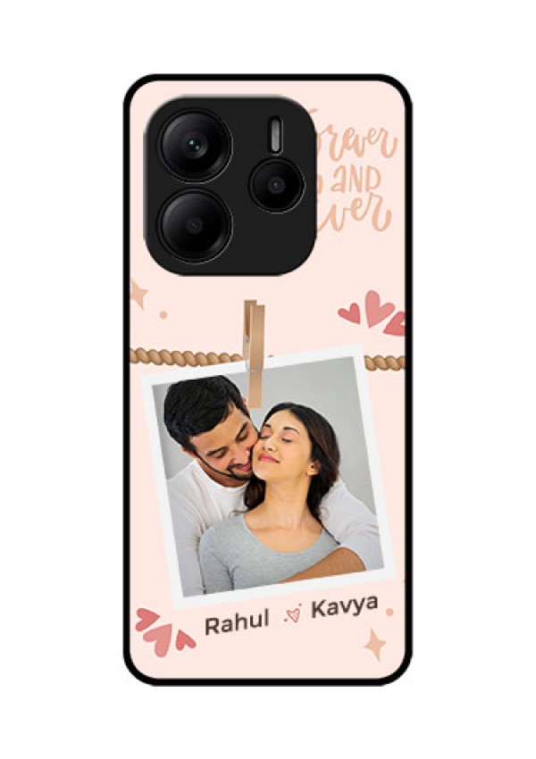 Redmi Note 14 5G Custom Glass Phone CaseForever And Ever Love Design