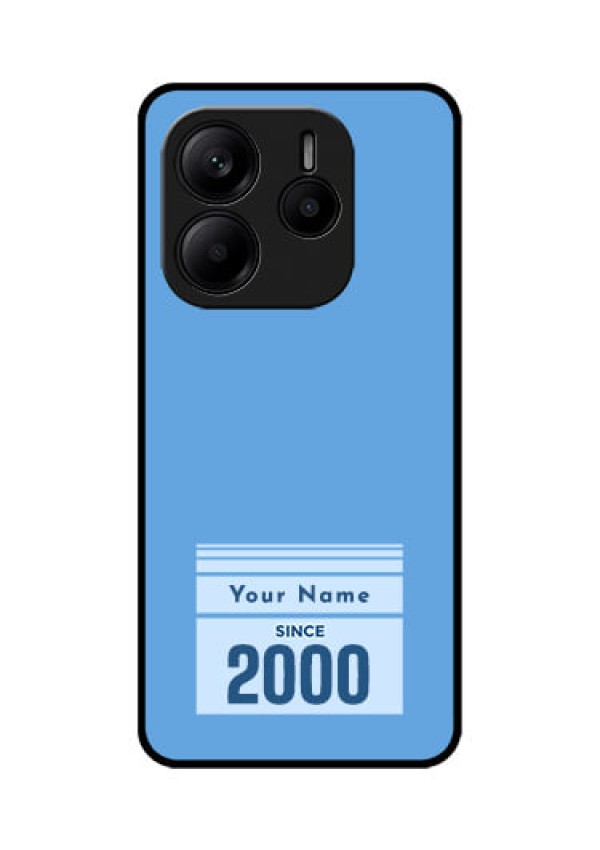 Redmi Note 14 5G Custom Glass Phone CaseCustom Year Of Birth Design