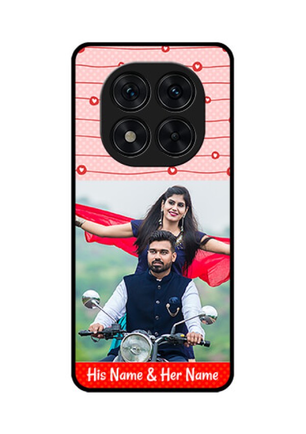 Redmi Note 14 Pro 5G Custom Glass Phone CaseRed Pattern Case Design