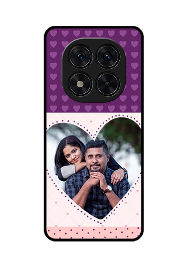 Redmi Note 14 Pro 5G Custom Glass Phone CaseViolet Love Dots Design