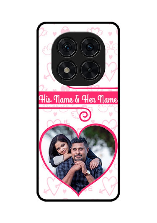 Redmi Note 14 Pro 5G Custom Glass Phone CaseHeart Shape Love Design