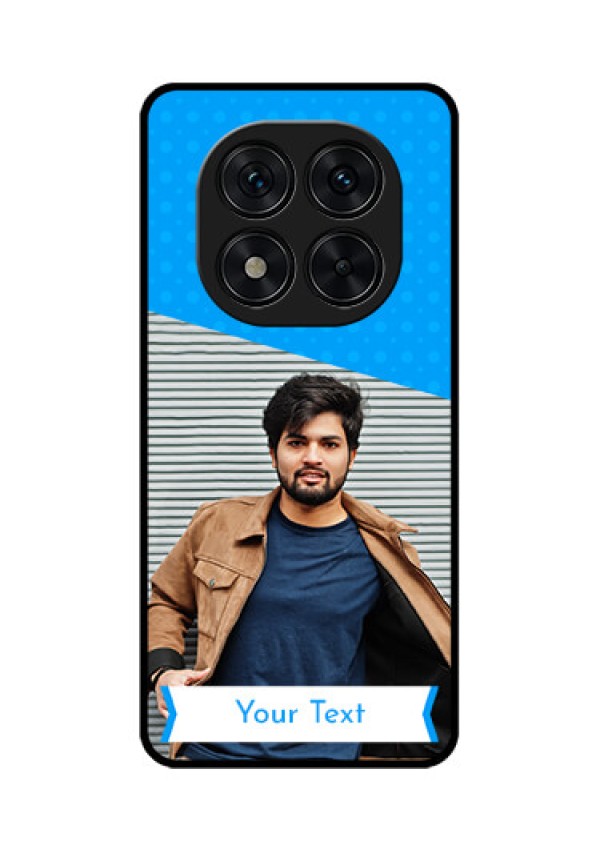 Redmi Note 14 Pro 5G Custom Glass Phone CaseSimple Blue Color Design