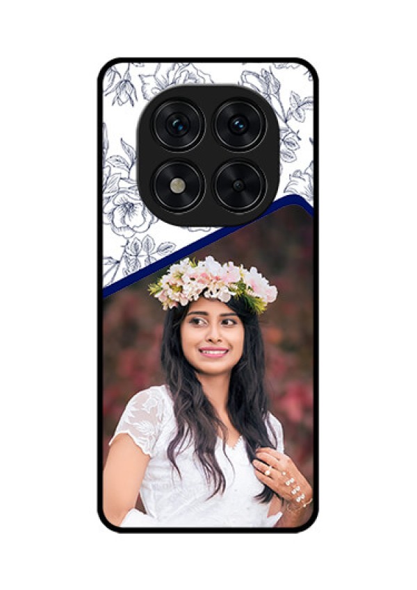 Redmi Note 14 Pro 5G Custom Glass Phone CaseClassy Floral Design
