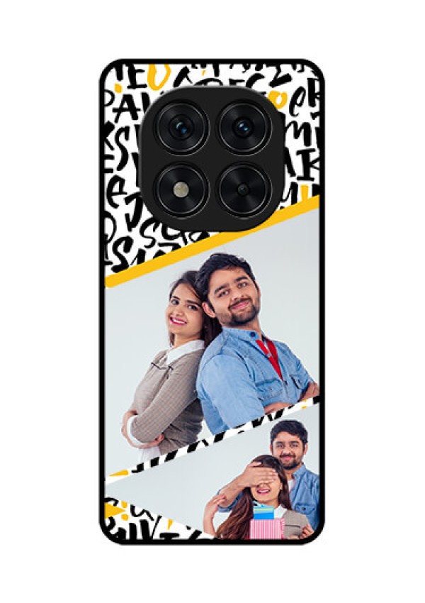 Redmi Note 14 Pro 5G Custom Glass Phone CaseLetters Pattern Design
