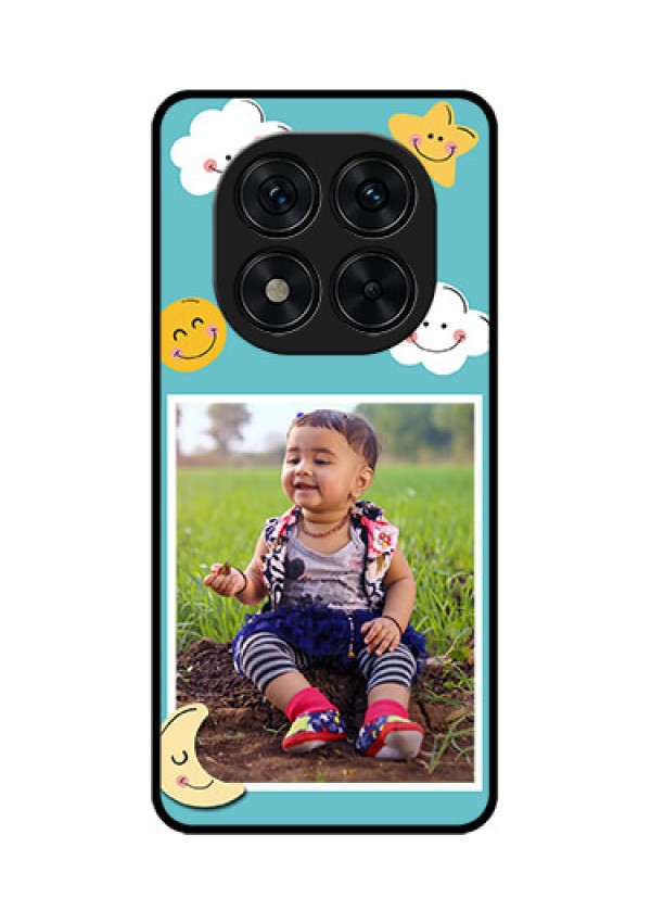 Redmi Note 14 Pro 5G Custom Glass Phone CaseSmiley Kids Stars Design