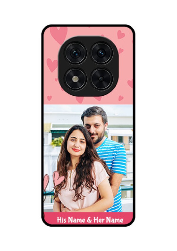 Redmi Note 14 Pro 5G Custom Glass Phone CaseLove Design Peach Color