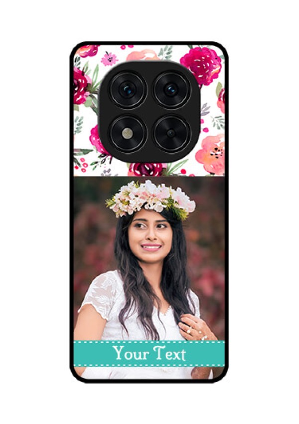Redmi Note 14 Pro 5G Custom Glass Phone CaseWater Colors Floral Design
