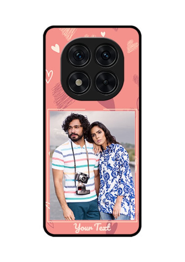 Redmi Note 14 Pro 5G Custom Glass Phone CaseLove Doodle Art Design