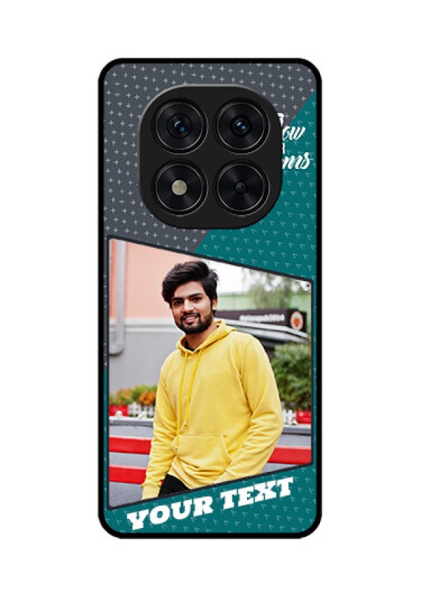 Redmi Note 14 Pro 5G Custom Glass Phone CaseBackground Pattern Design With Quote
