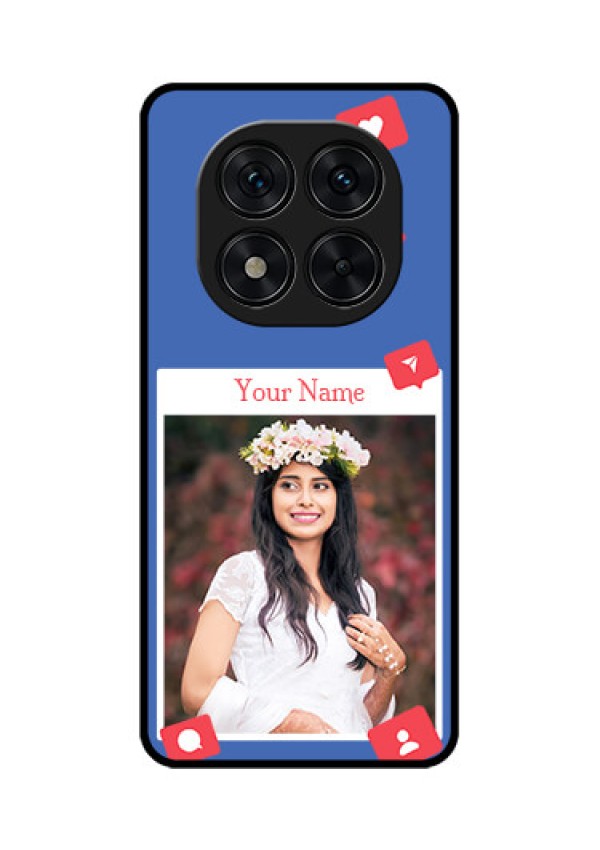 Redmi Note 14 Pro 5G Custom Glass Phone CaseLike Share And Comment Design