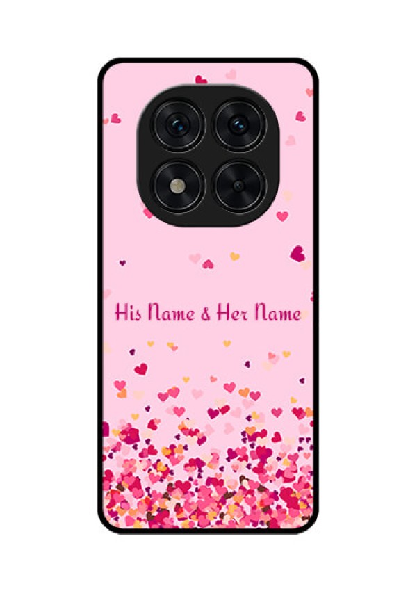 Redmi Note 14 Pro 5G Custom Glass Phone CaseFloating Hearts Design