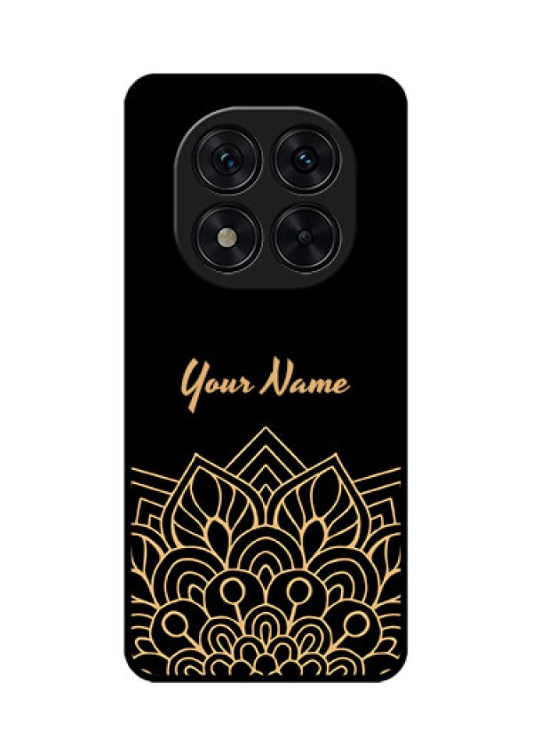 Redmi Note 14 Pro 5G Custom Glass Phone CaseGolden Mandala Design