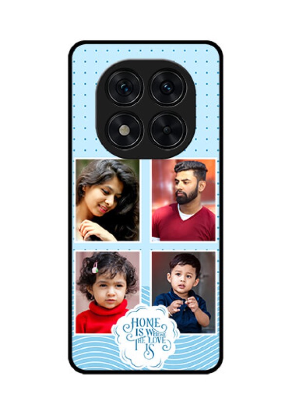 Redmi Note 14 Pro 5G Custom Glass Phone CaseCute Love Quote With 4 Pic Upload Design