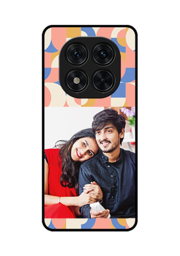 Redmi Note 14 Pro 5G Custom Glass Phone CaseSemi - Circle Maze Pattern Design