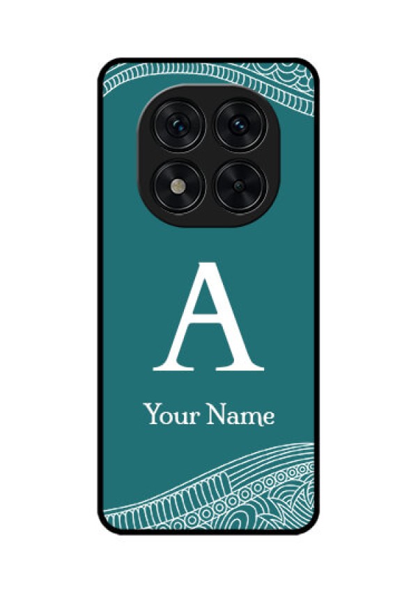 Redmi Note 14 Pro 5G Custom Glass Phone CaseLine Art Pattern With Custom Name Design