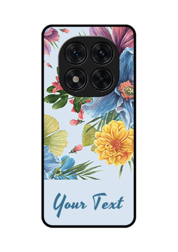 Redmi Note 14 Pro 5G Custom Glass Phone CaseStunning Watercolored Flowers Painting Design