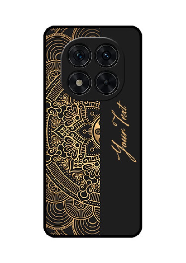 Redmi Note 14 Pro 5G Custom Glass Phone CaseMandala Art With Custom Text Design