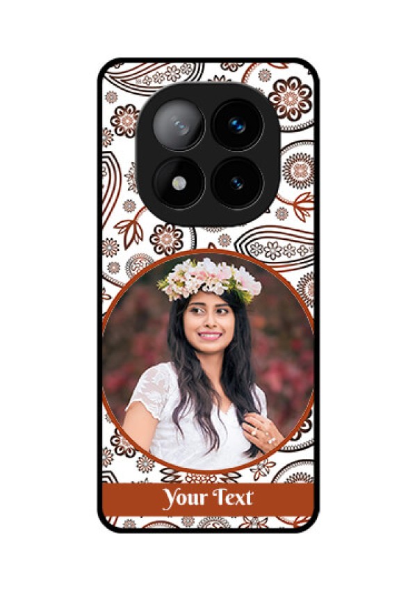 Redmi Note 14 Pro Plus 5G Custom Glass Phone CaseAbstract Flower Design