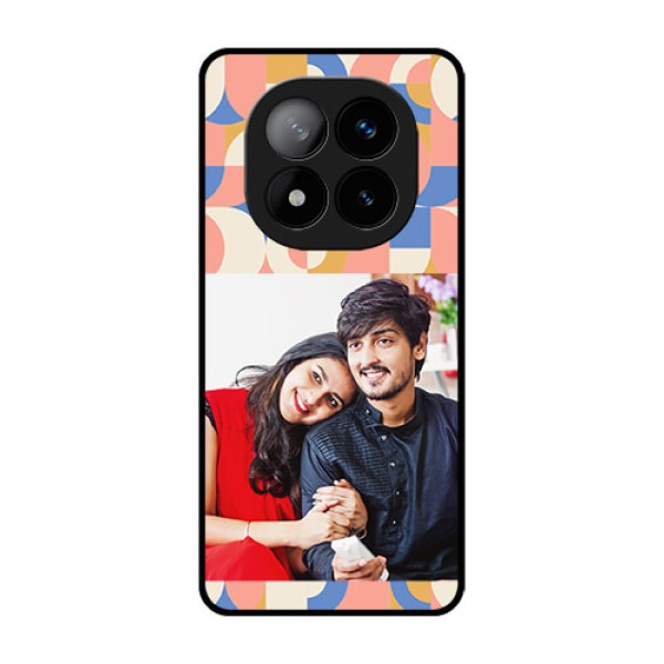 Redmi Note 14 Pro Plus 5G Custom Glass Phone CaseSemi - Circle Maze Pattern Design