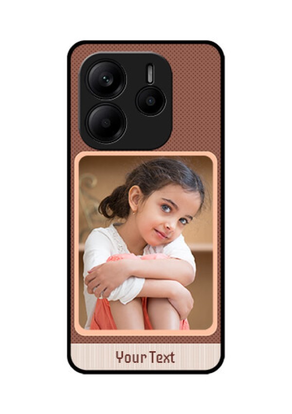 Redmi Note 14 SE 5G Custom Glass Phone Case - Simple Pic Upload Design