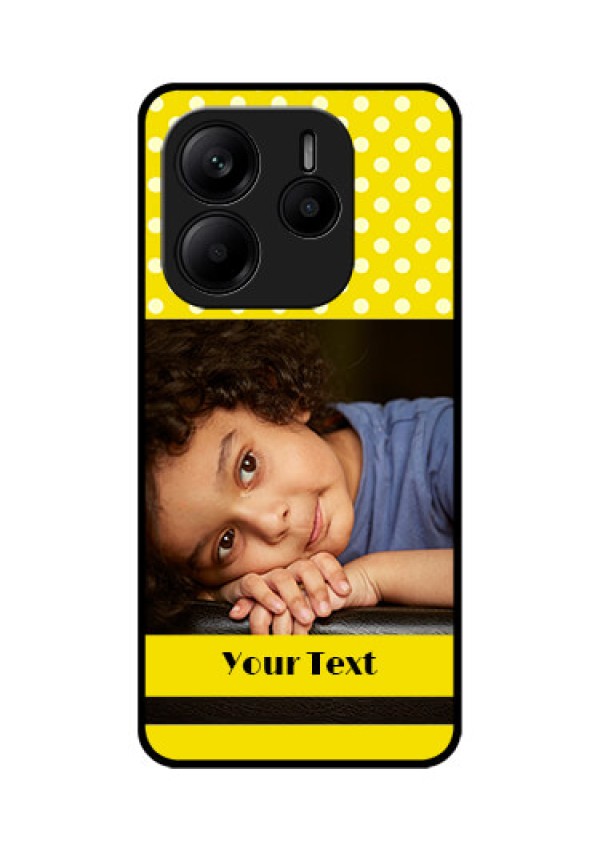 Redmi Note 14 SE 5G Custom Glass Phone Case - Bright Yellow Case Design