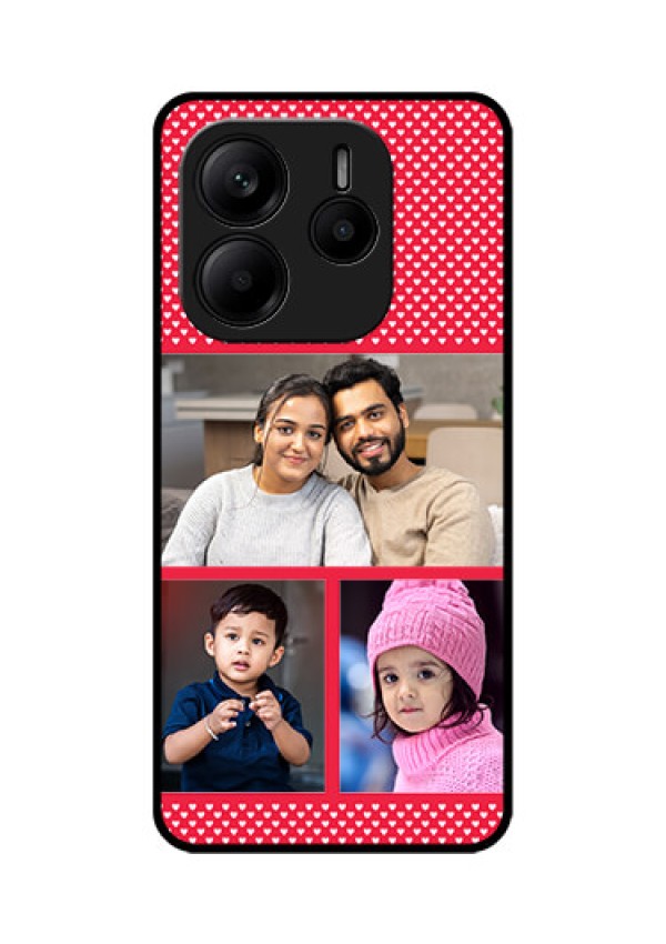 Redmi Note 14 SE 5G Custom Glass Phone Case - Bulk Photo Upload Design