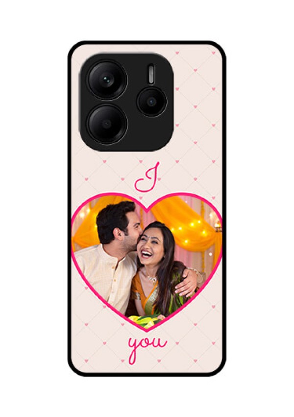 Redmi Note 14 SE 5G Custom Glass Phone Case - Heart Shape Design