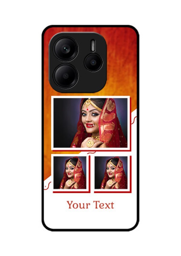 Redmi Note 14 SE 5G Custom Glass Phone Case - Wedding Memories Design