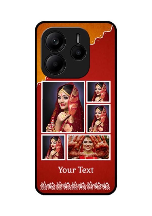 Redmi Note 14 SE 5G Custom Glass Phone Case - Wedding Pic Upload Design