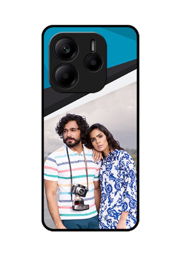 Redmi Note 14 SE 5G Custom Glass Phone Case - Simple Pattern Photo Upload Design