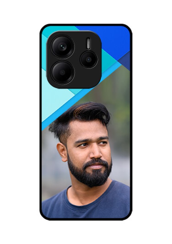 Redmi Note 14 SE 5G Custom Glass Phone Case - Blue Pattern Design