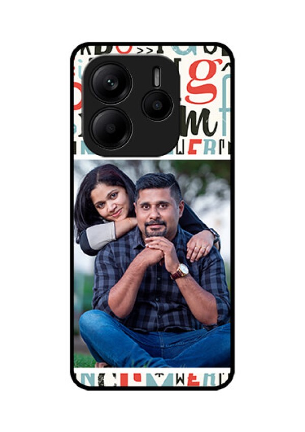 Redmi Note 14 SE 5G Custom Glass Phone Case - Alphabet Design