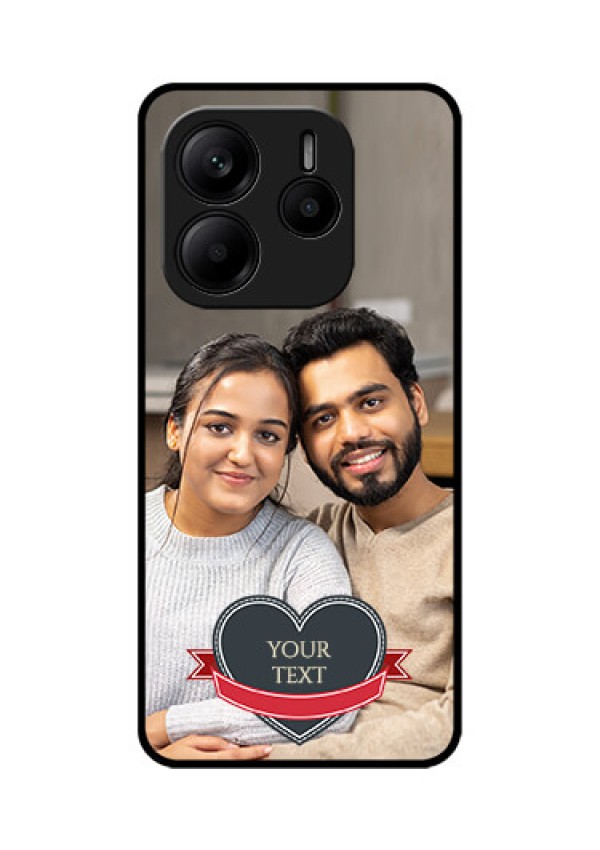 Redmi Note 14 SE 5G Custom Glass Phone Case - Just Married Couple Design